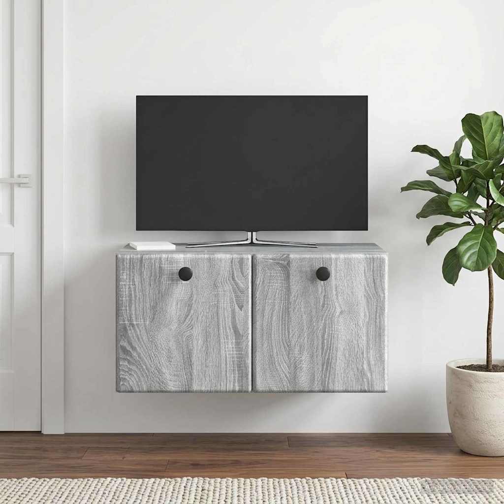 Wall Mounted TV Cabinet 59.5 x 31 x 30 cm Grey Sonoma
