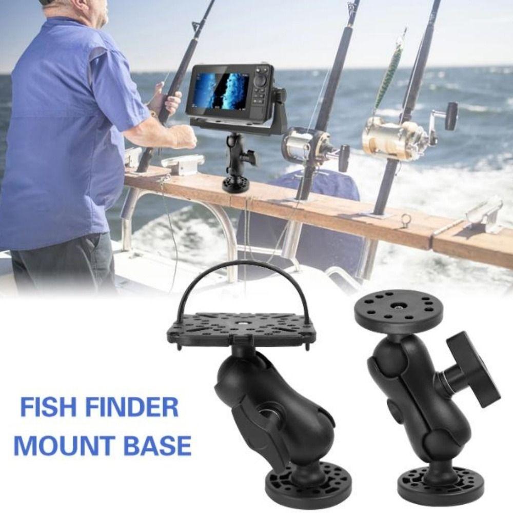 Black Fish Finder Mount Nylon Boat Rotating Bracket New Universal Kayak Holder  Plate Accessories