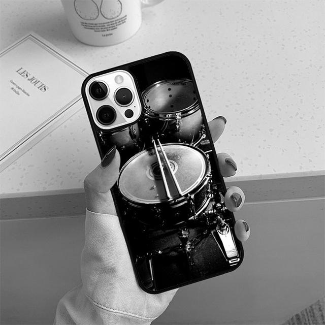 Drums music Phone Case For iPhone 17 Air 13 12 14 15 16  Cover For Apple iPhone 17 Air 14 15 16 Pro Max 6S Plus Coque