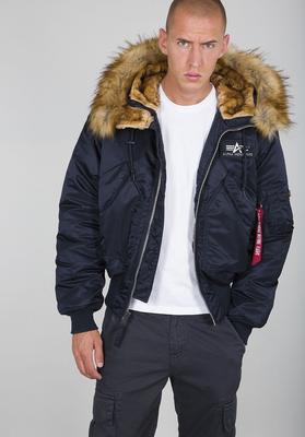 Winter Jacket Alpha Industries 45P Hooded Custom Bomber Jacket (113145) Alpha Industries 45P Hooded Custom Bomber Jacket Blue (113145-07)