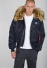 Winter Jacket Alpha Industries 45P Hooded Custom Bomber Jacket (113145) Alpha Industries 45P Hooded Custom Bomber Jacket Blue (113145-07)