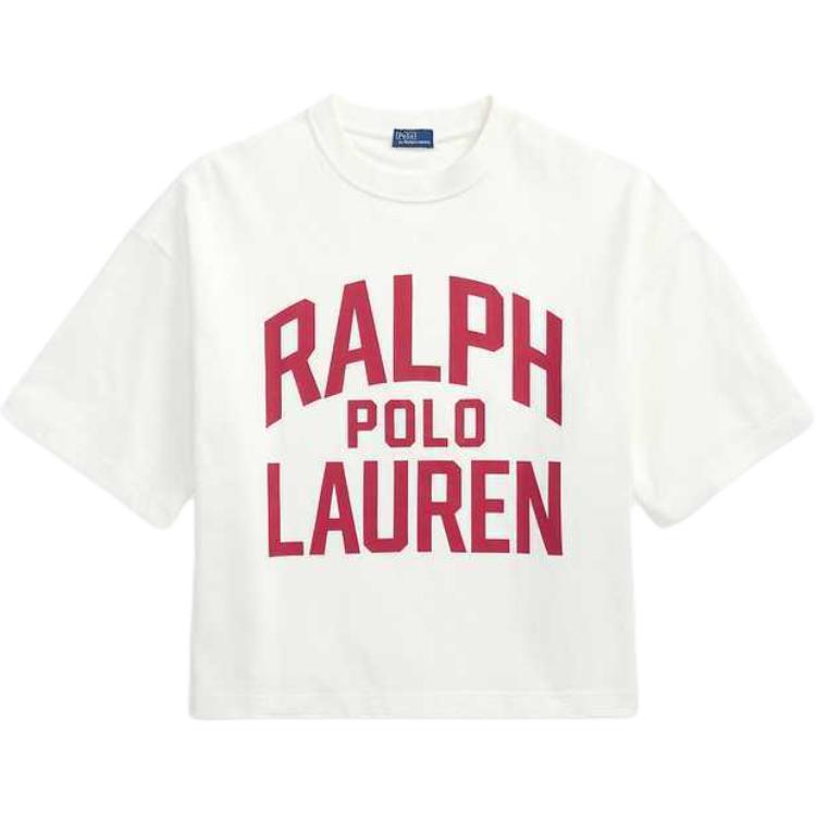 

Женская футболка Polo Ralph Lauren с логотипом из хлопкового джерси с приспущенными плечами SS25 Белая WMPOKNINCU21126-101 S
