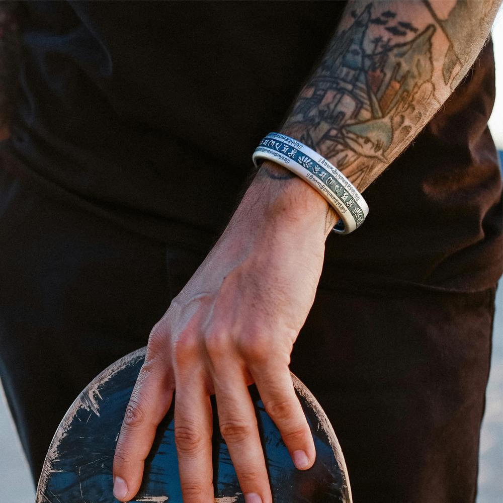 Thailändisches Silber Reichtumstransfer Pixiu Kupfermünze Herrenarmband mit dominanter männlicher und weiblicher Persönlichkeit Herz Klassisches Armband