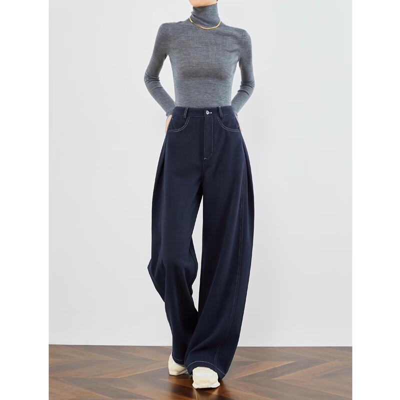 

FAESSLIN Women s Anti-Pilling High-Waist Wide-Leg Trousers XL