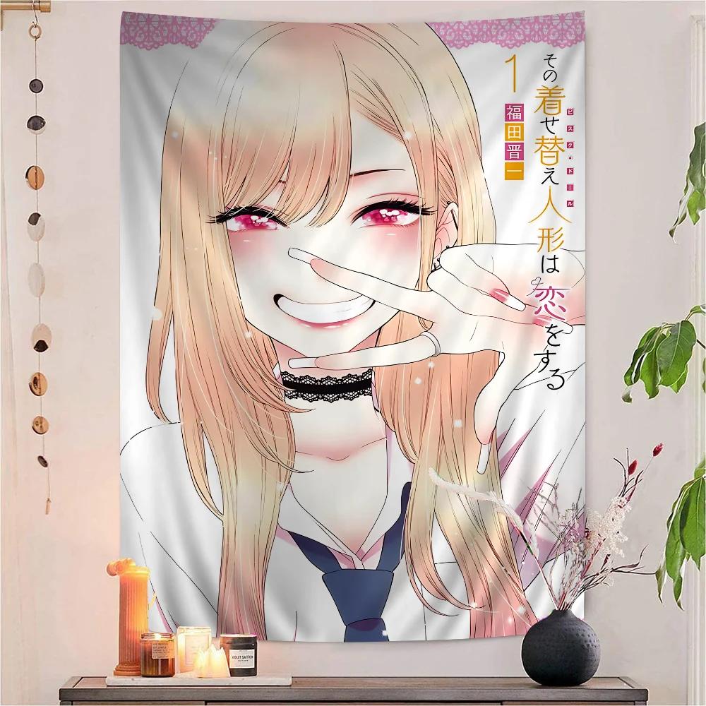 

VIKAMA Marin Kitagawa Tapestry Will Bring A Playful Energetic Atmosphere To Your Living Room Bedroom Or Gaming Space 74x94cm(29x37in)