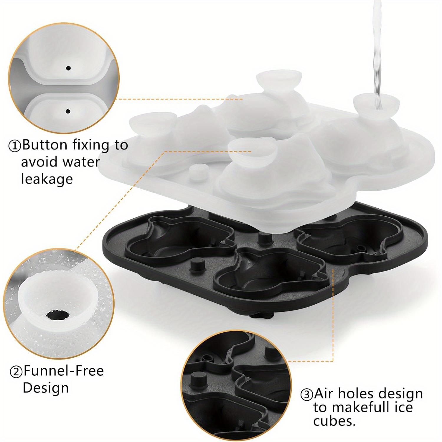 

1x Penguins Ice Cube Mold Fun Shapes, Odd Novelty Penguin Gifts, 2.2inch Large Silicone Whiskey Ice Mold for Cocktails, Bourbon, Brandy pack of 1