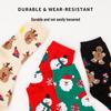 Festive Cotton Mid-Calf Women's Socks: Santa, Reindeer, Snowman Cartoon Design
