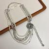 Trendy Glass Pearl Layered Necklace - Punk & Spicy Clavicle Chain for Women