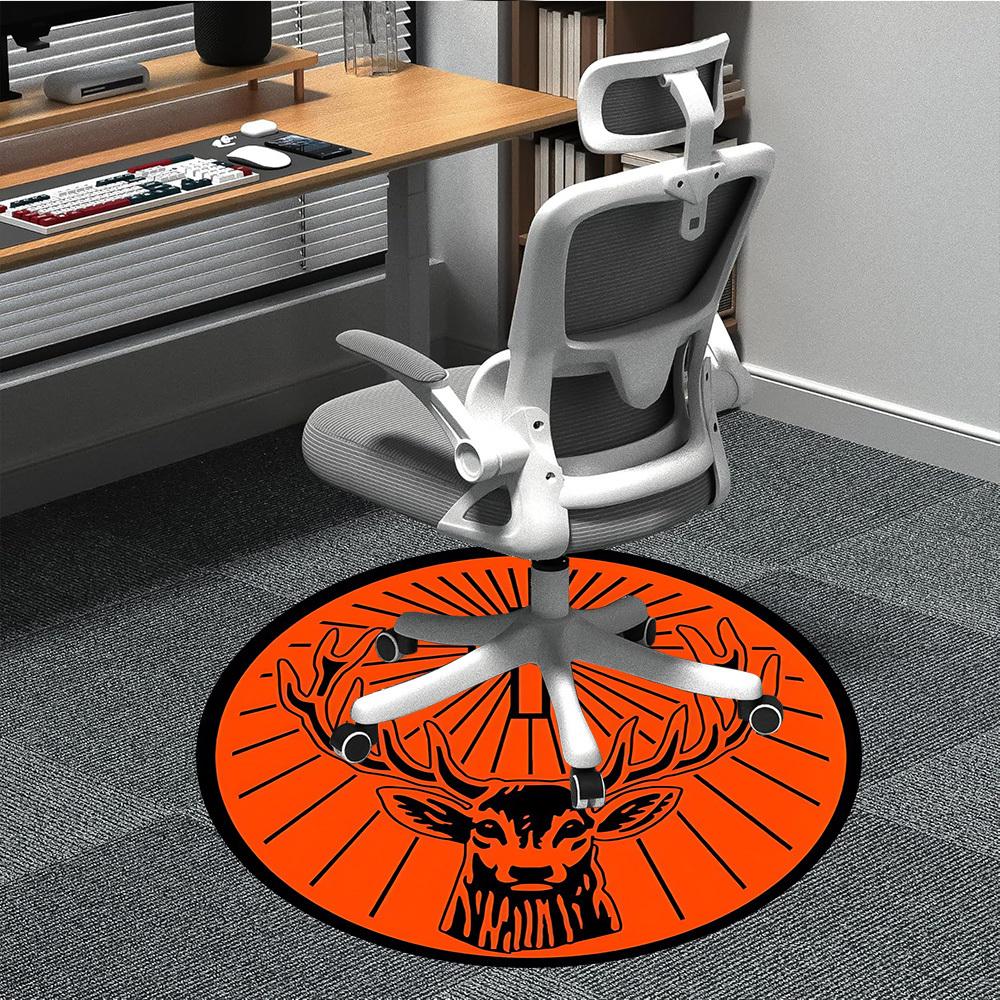 

1PC Jaegermeister Office Round Rug, Non-slip, Soft and Durable Office Rug for Interior Decoration, Perfect for Office yy250915029 80cm by 80cm