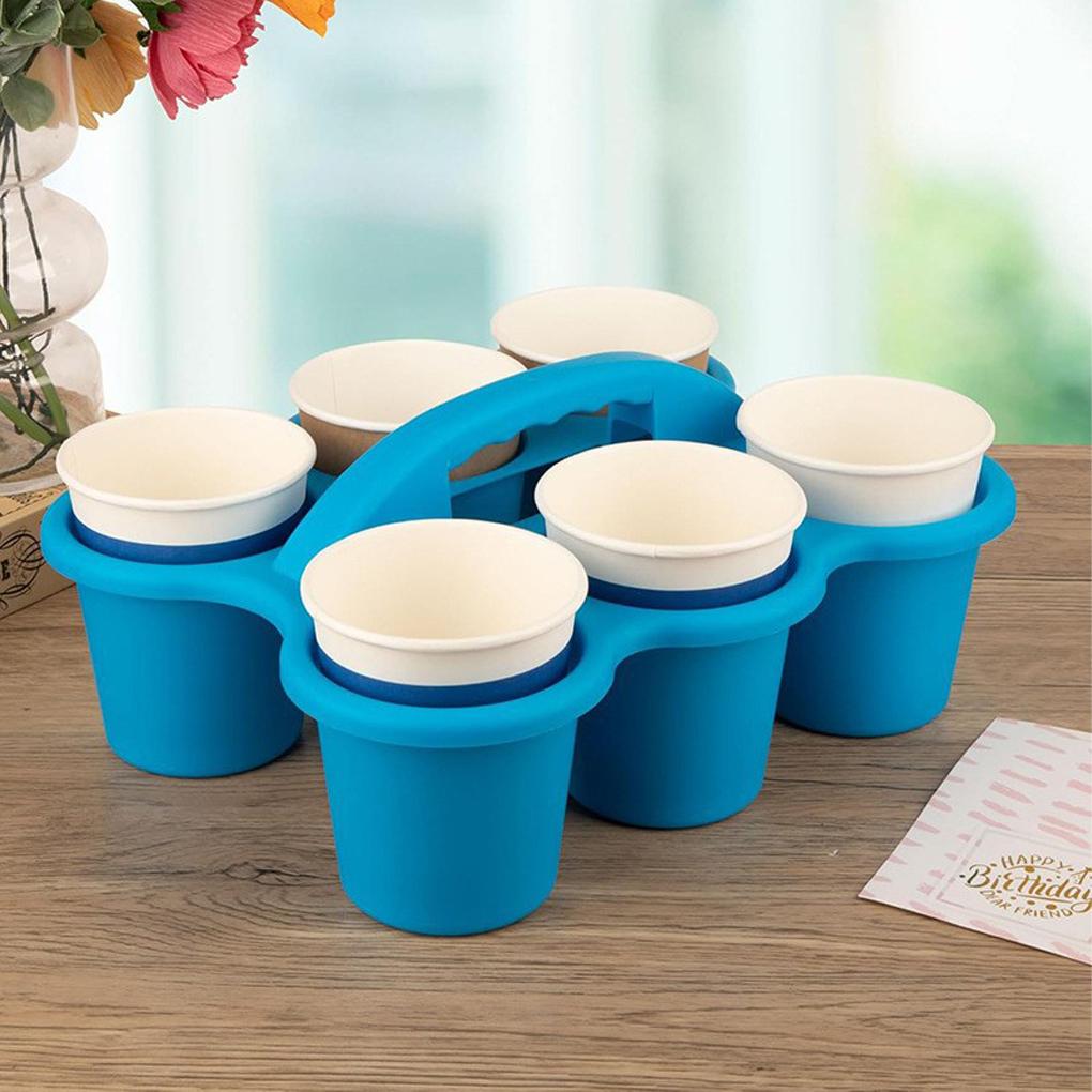 2025 6PCS PP Colorful Plastic Cup Organizer Classroom Basket Saving Space Portable Stackable Portable With Handle