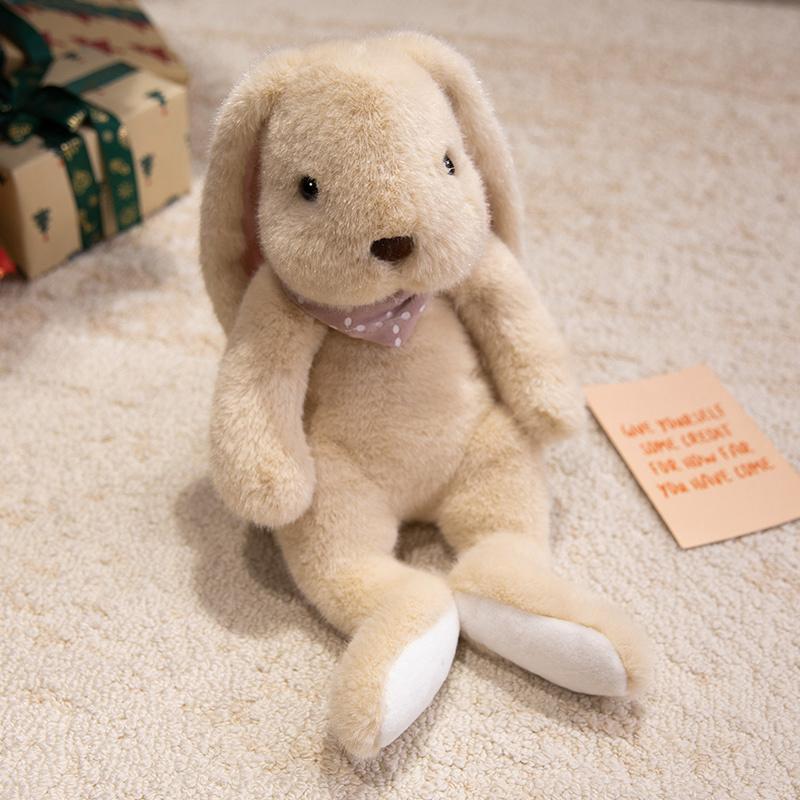 Gentle Appease Rabbit Plush Toys Premium Cozy Lifelike Bunny Doll Warm Delicate Scarf Sweater Rabbit Lovely Gift