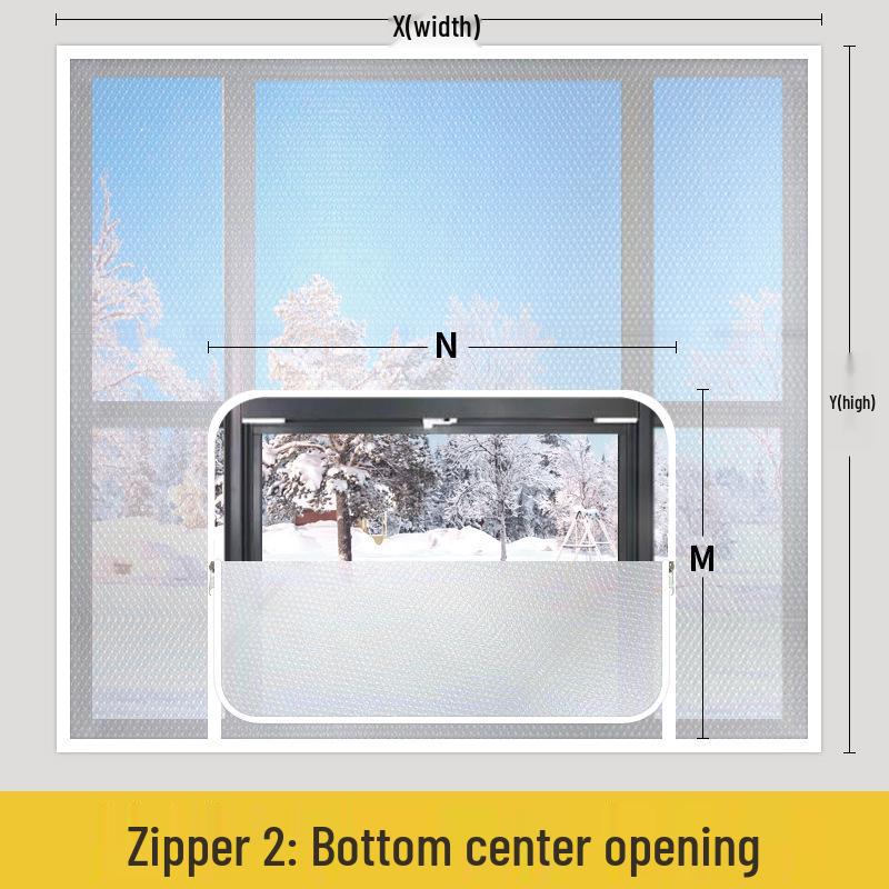 Windproof Winter Window Insulation Film: Cold Protection, Anti-Freeze Plastic Curtain for Balcony