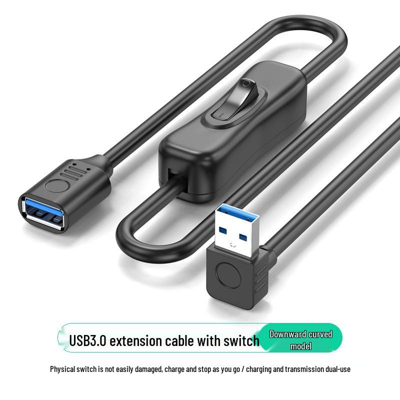 

Futa USB 3.0 Extension Cable with Switch, Male to Female for Small Fan, Desk Lamp, Dashcam, or Data Power Supply, 90cm 15cm