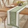 Knitted Table Runner Bohemian Table Runner with Tassels Rustic Table Runner for Farmhouse Dining Table Dresser Decoration