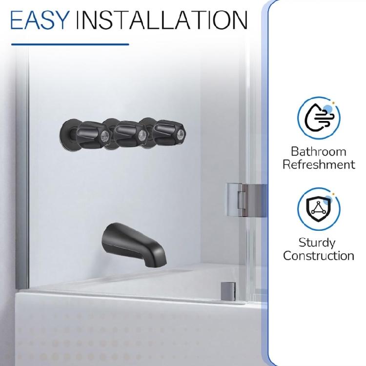 Temperature Resistant Shower Knobs Steel Tub Faucet Handle Trim Set Hot Cold Diverter Knob Replacement for Home