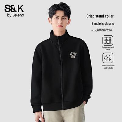 Baleno S&K Men's Stand-Collar Zip-Up Sweatshirt