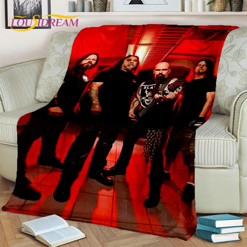 Rock Heavy Metal Slayer Band Blanket,Soft Throw Blanket for Home Bedroom Bed Sofa Picnic Travel Office Rest Cover Blanket Kids