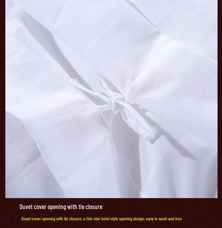 Pure Cotton Satin Stripe Duvet Cover - Hotel Quality, All-White, 100% Cotton