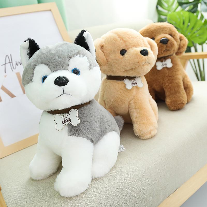 Teddy Dog Plush Toy: Husky Puppy with Nameplate & Dog Claw Machine Accessory