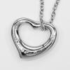 TIFFANY&Co. Open heart Necklace Pt950Platinum 3.7g Women Used