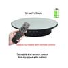 3 Speeds Electric Rotating Display Stand Mirror 360 Degree Turntable Jewelry Holder Battery/USB Power for Photography Shooting