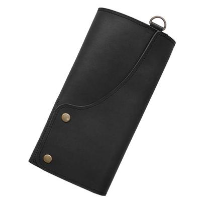Genuine Leather Roll Pen Case Genuine Leather Wall Stand Made In Japan [3WAY] "Trans Pocket" [Chrome-Free Leather] Pocket/Pen (Black)