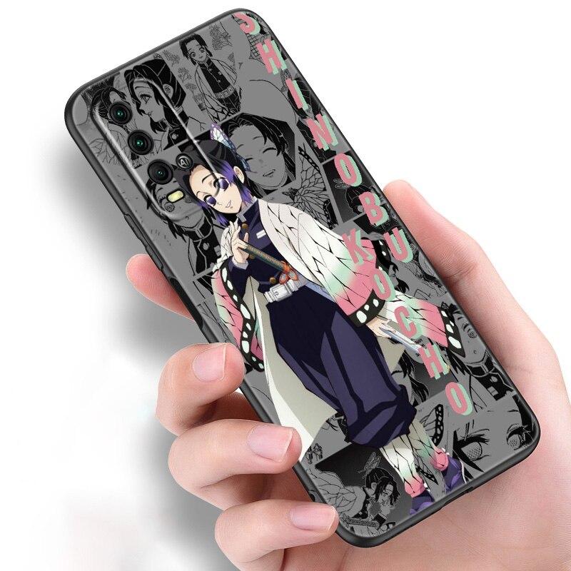 Anime Demon Slayer Kanao Shinobu Sama Silicone Phone Case For Xiaomi Redmi Note 11 10 9 8 Pro 11T 10T 10S 9S 8T 9 9A 9C 9T Black