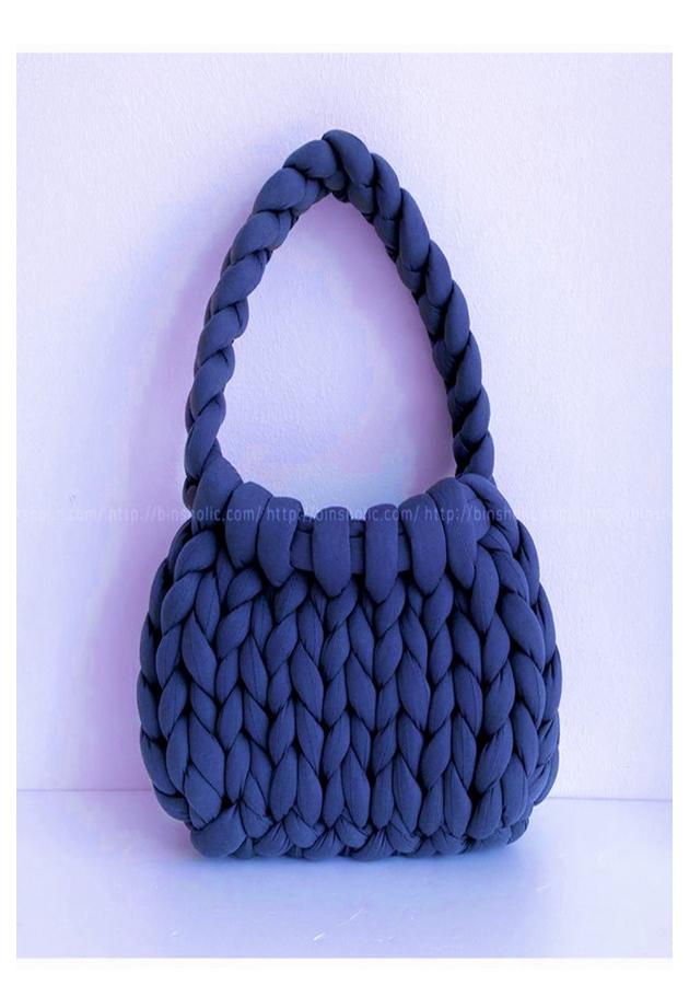 Icelandic Wool DIY Chunky Knit Korean-Style Tote Bag