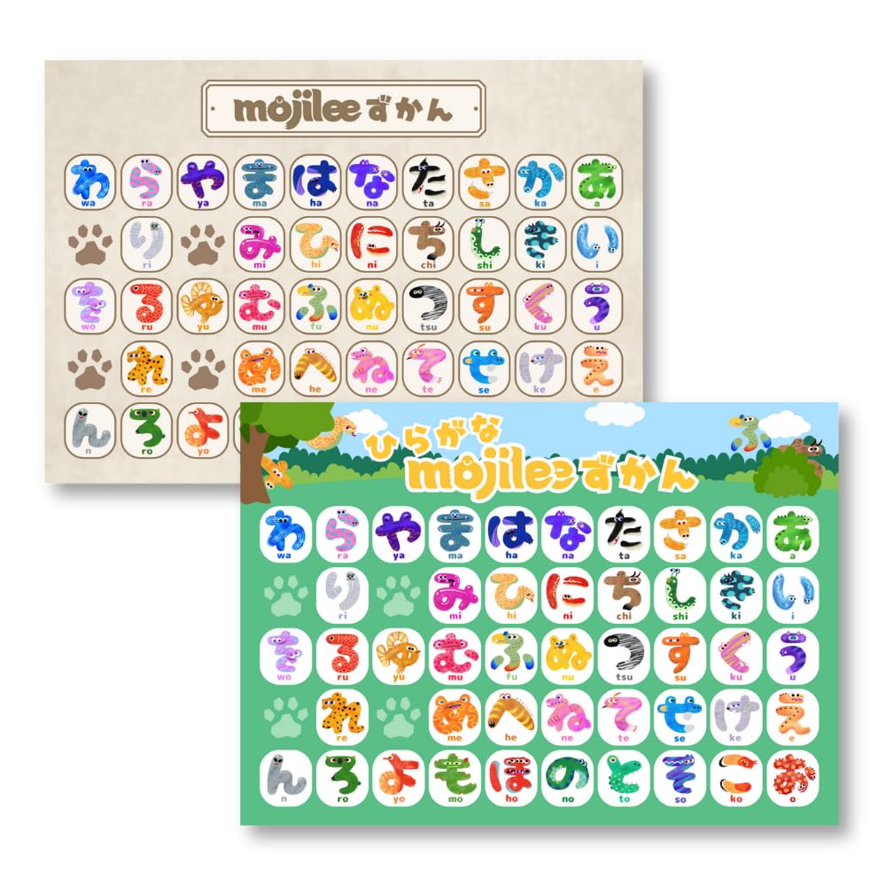 

mojiee Плакат для ванной Обучающая игрушка Монтессори-образование ShelaughGames Набор диаграмм [Серия для ванны] (Хирагана 2)