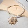 Vacation Style Necklaces For Women Sun Flowers Vintage Hyperbole Chokers  Simple Collares Jewelry Gift