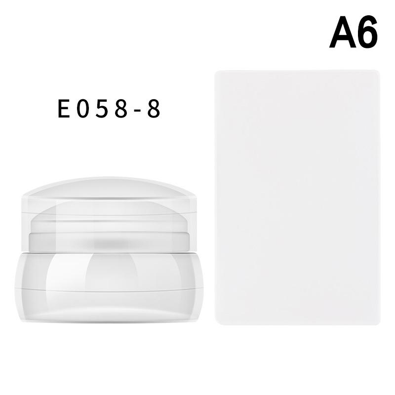 Transparent Nail Seal With Scraper Erasable French Nails Stamp Template Printing Tool Nail Polish Stamping Manicure Tool