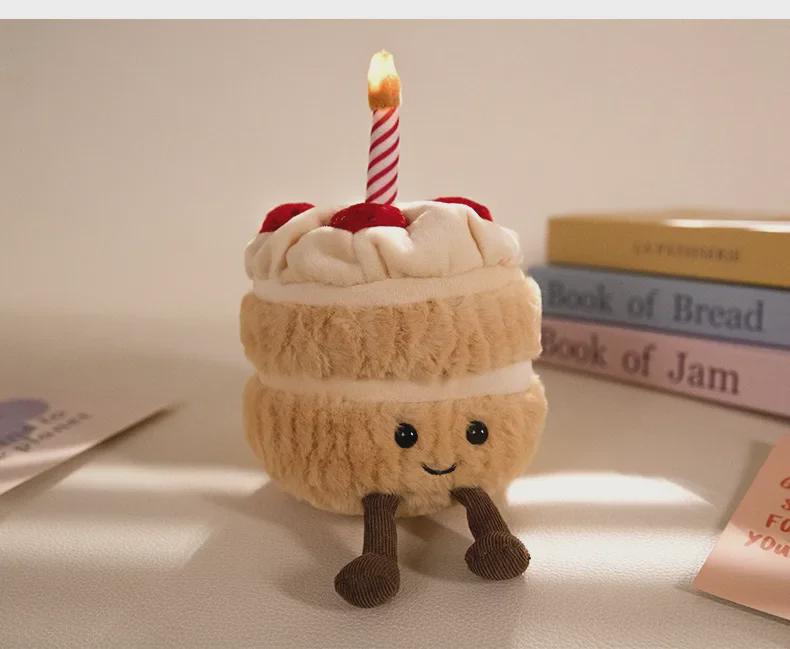 British Cute Animal Birthday Cake Plush Toy - Soft Doll Gift for Baby & Kids