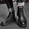 Brand Men's Genuine Leather Boots Winter Outdoor High Quality Hiking Boots Handsome Motorcycle Boots Men's Formal Boots