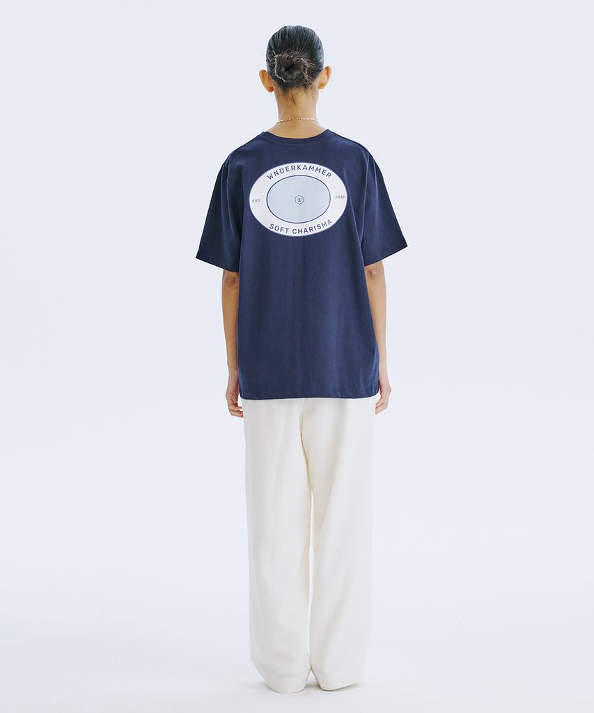 WNDERKAMMER Round Graphic T_Navy