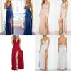 Elegante Abito Estivo Sexy da Donna Senza Schiena Scollatura Profonda Spalline Sottili per Matrimoni