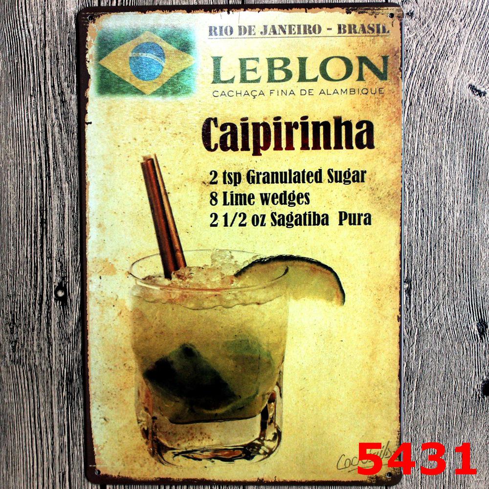 Vintage Cocktail WiFi Tin Sign for Bar, Bedroom, KTV, and Restaurant Décor