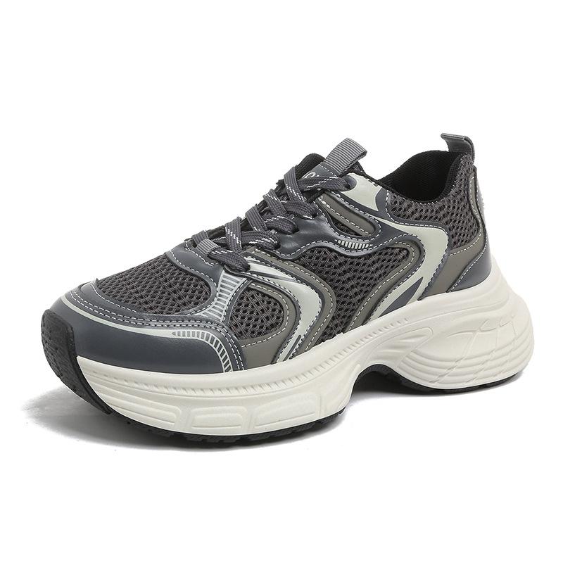 

Foreign trade export Internet celebrity ultra-light heightening dad shoes women s new breathable thick-soled casual sports shoes new tide 40 сірий колір