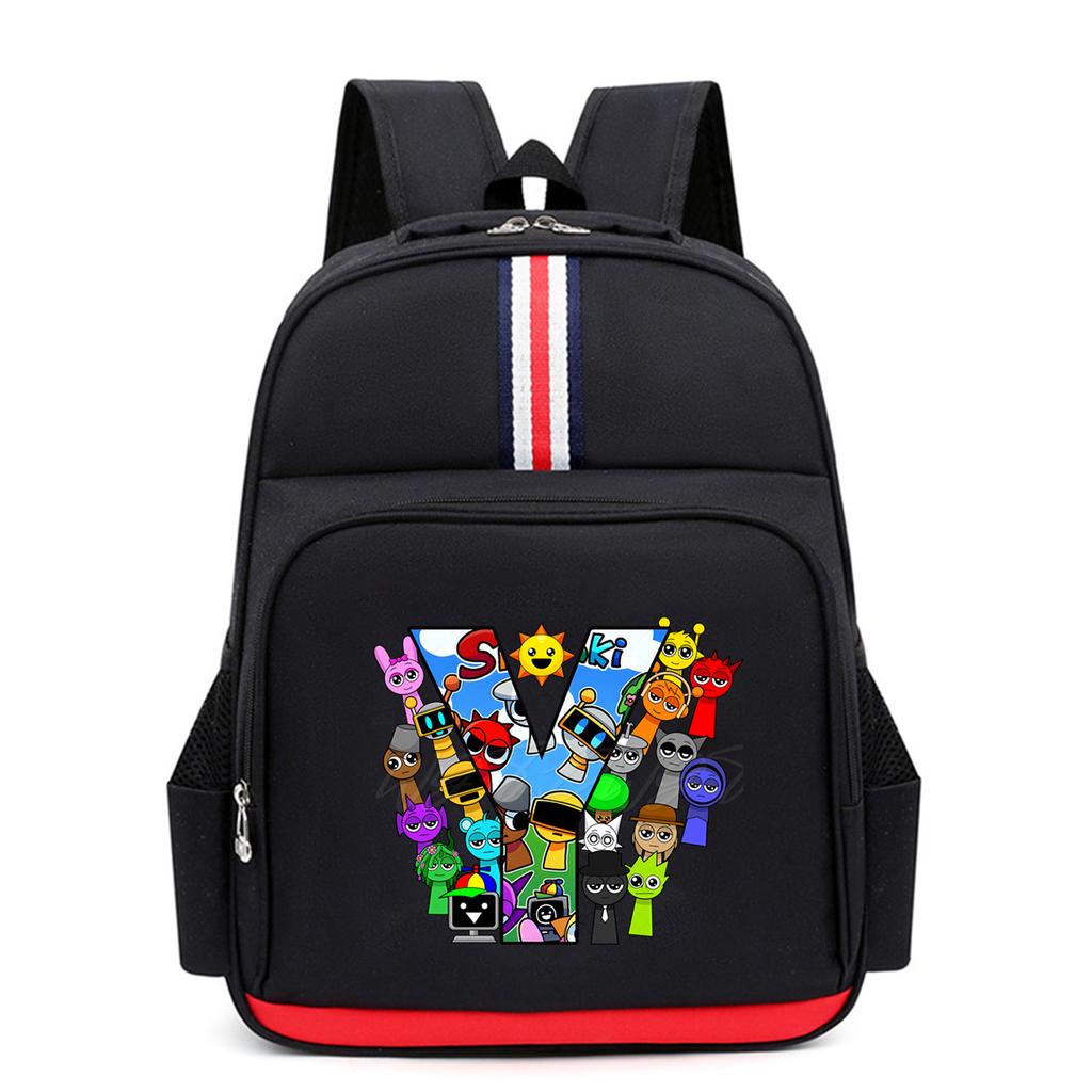 New School Style Primary School Students Large-capacity Schoolbag, Letter Printing Cartoon Trend Children's Versatile Backpack