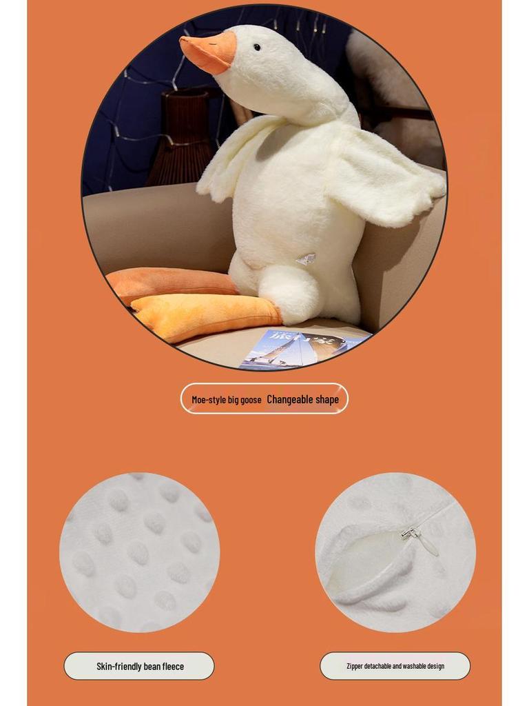 Plush Big White Goose Sleeping Pillow - Duck Toy Doll Birthday Gift