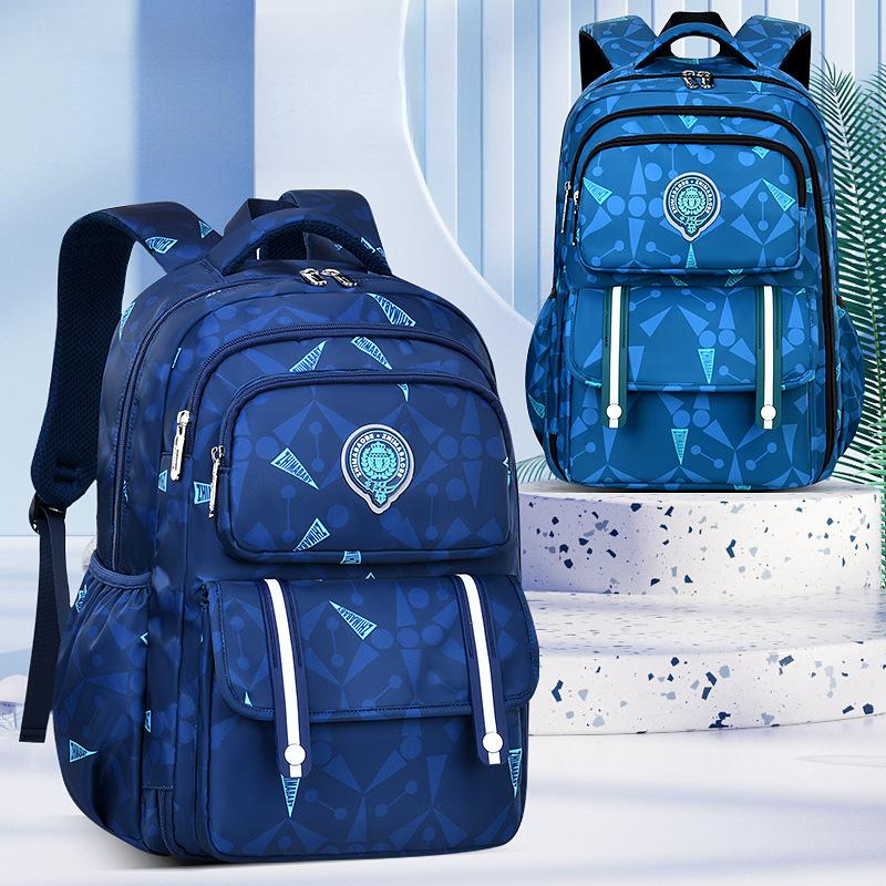 New Style Elementary School Student Backpack Simple Casual Children's Bag Side Refrigerator Style Student Double Shoulder Backpack
