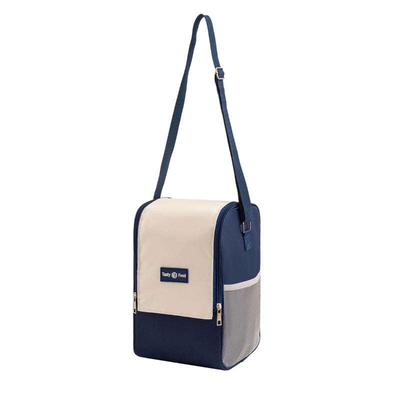 New Double Pull Insulation Bag Large Capacity Lunch Bag Ice Bag With Shoulder Strap Large Opening Easy Carry Food Container