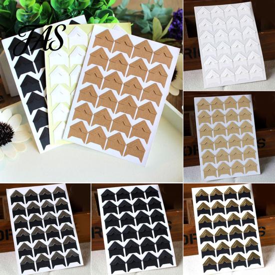 Set de 120 Bucăți Autocolante Colțuri Autoadezive pentru Rama Foto Album Scrapbooking Decor
