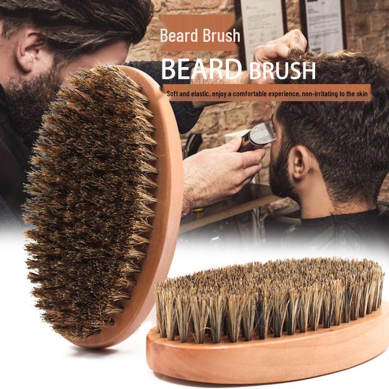 Men's Solid Wood Oil Head Hair & Beard Styling Brush