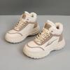 Q3301 New Winter Cotton Shoes Platform Women's Shoes Color Matching Warm High-top Velvet Heightening Student Cotton Shoes
