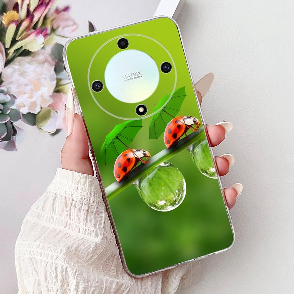 For Honor X9b 5G Case Flowers Butterfly Painted Cover Soft Silicone Casing For Honor X9 X9 b HonorX9b 5G Phone Case