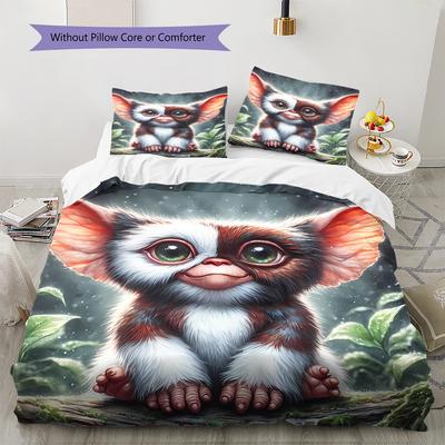 Gizmo Gremlins Pattern Bedding,Quilt Set Quilt Cover Pillowcase Home Birthday Gift (1 * Duvet Cover + 2 * Pillowcase, Without Core)