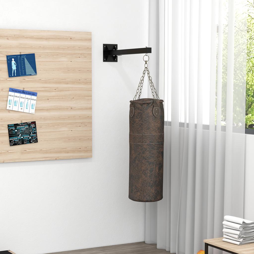 Box Sack Holder Wall Mount 9 Angles Steel Up To 100 Kg Black