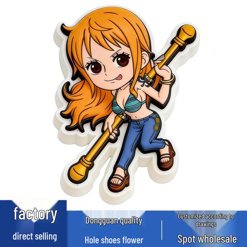 Новые Цветочные Аксессуары из ПВХ для Обуви с Отверстиями - Серия One Piece Пряжки и Украшения для Обуви