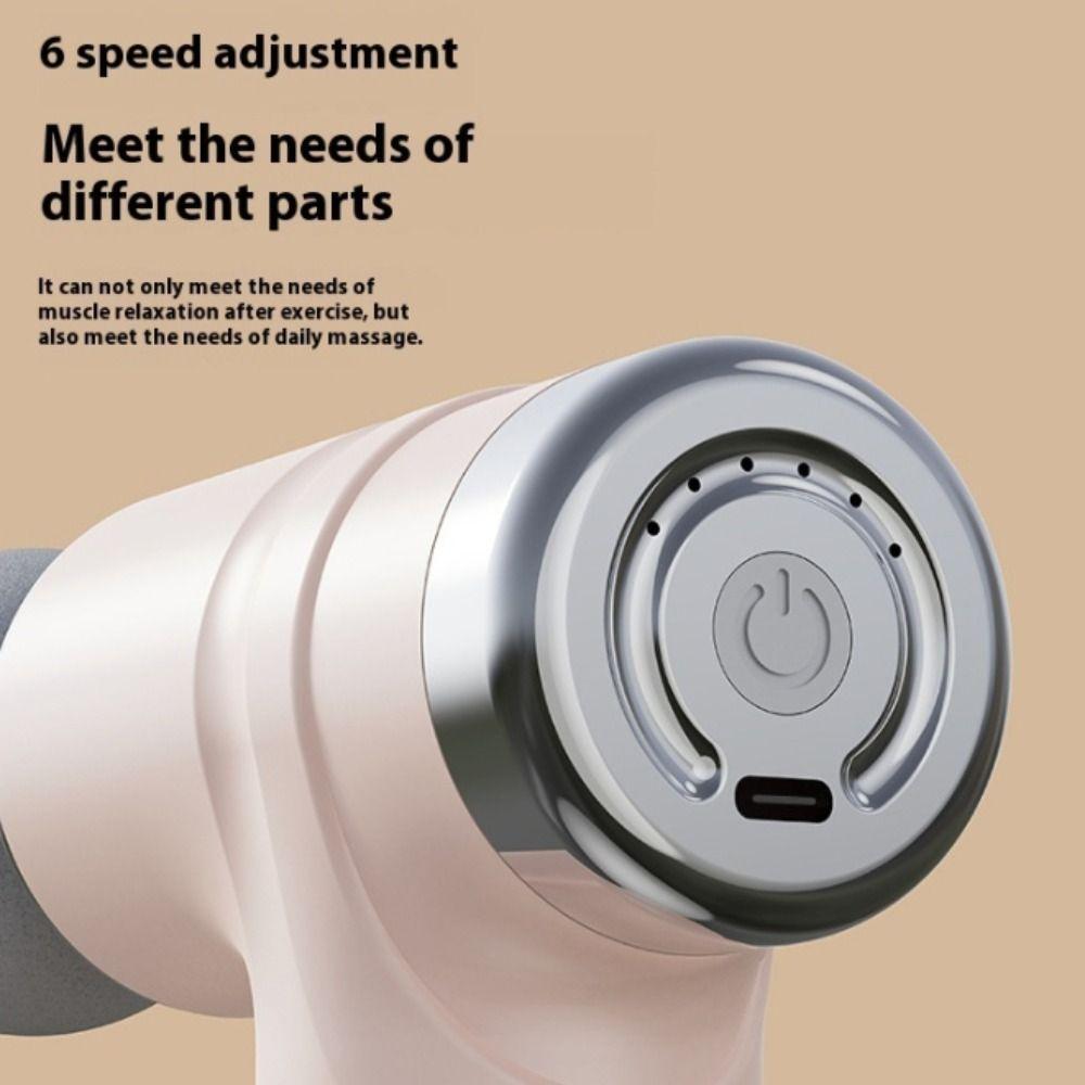 6-speed Mini Fascia Massager Self-assist Massage Rechargeable Fascia Massager  Office