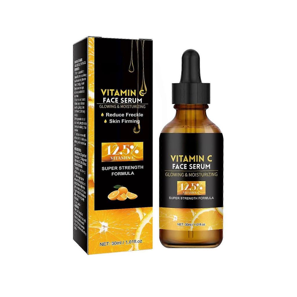 Siero Viso con Vitamina C Siero Viso alla Vitamina C Siero Anti-Età Siero Idratante Illuminante per un Tono della Pelle Radioso e Pori Ridotti, 30 ml
